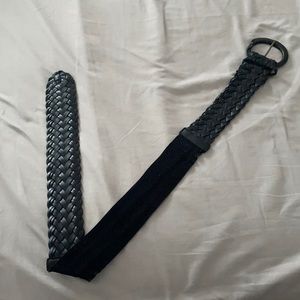Black Elastic Weaved Belt